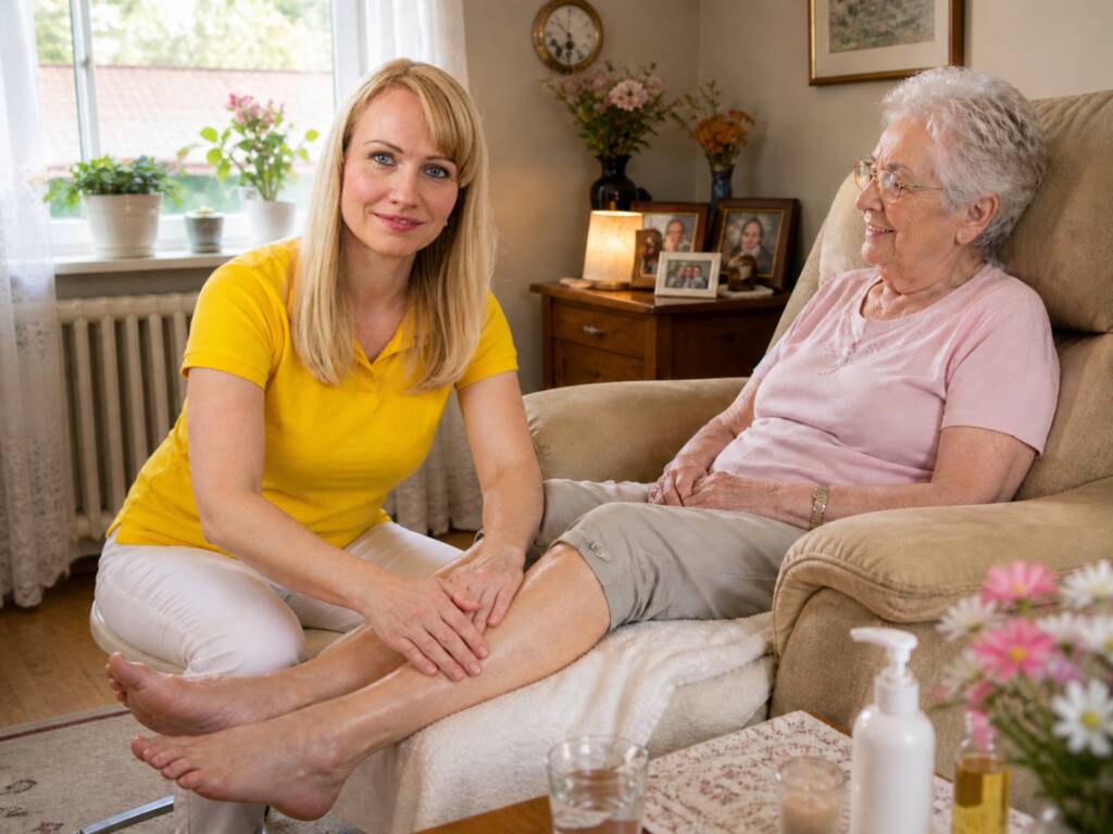 entstauende massage und fußpflege